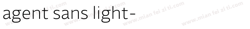 agent sans light字体转换